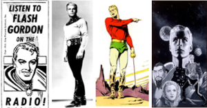 THE FLASH GORDON MULTI-MEDIA FRANCHISE WITH BUSTER CRABBE AS THE ARCHETYPE SPACE ADVENTURER